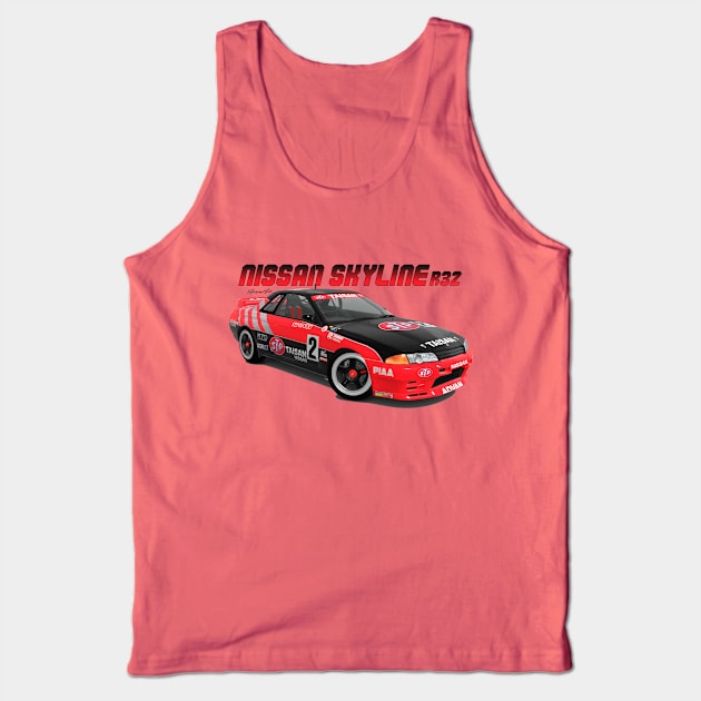 Nissan Skyline GT-R R32 Tank Top by PjesusArt